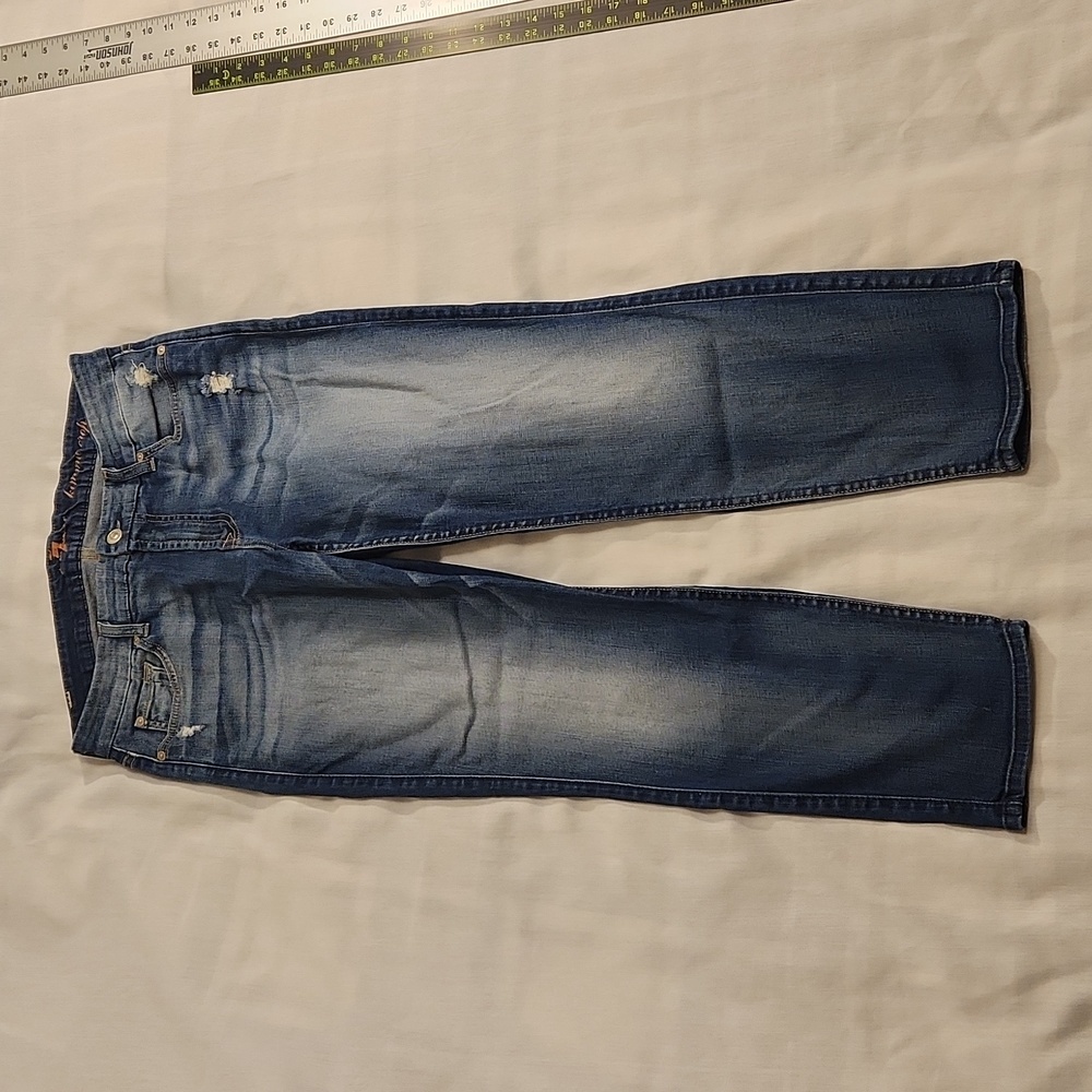7 for All Mankind jeans Kimmie Crop women's 32 blue denim USA made